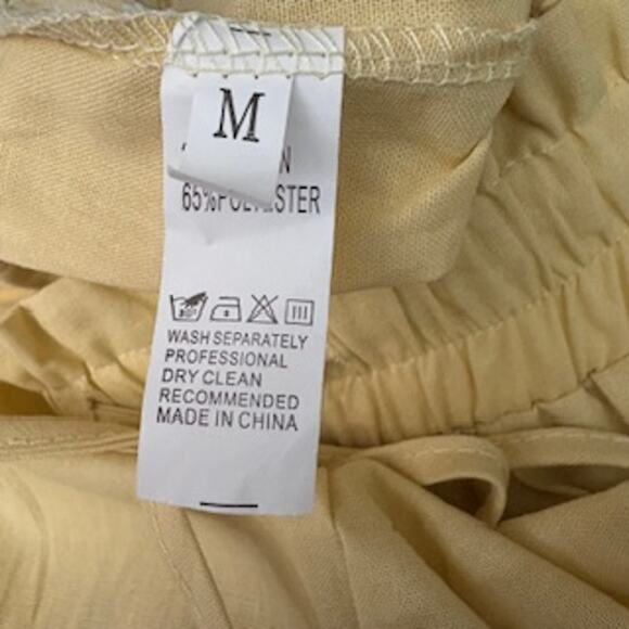 Yellow Wide Leg Medium Women's Pants NWOT - Picture 4 of 4